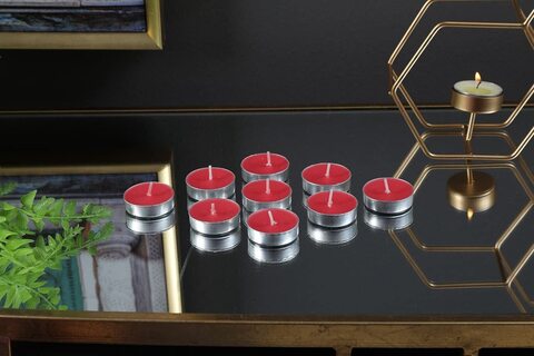 اشتري Pan Emirates Home Furnishings Premier S/9 Rosewood Macaron Tealight Red D4Xh1cm في الامارات