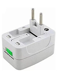 Marrkhor All-In-One International Travel Power Charger Universal Adapter Plug White