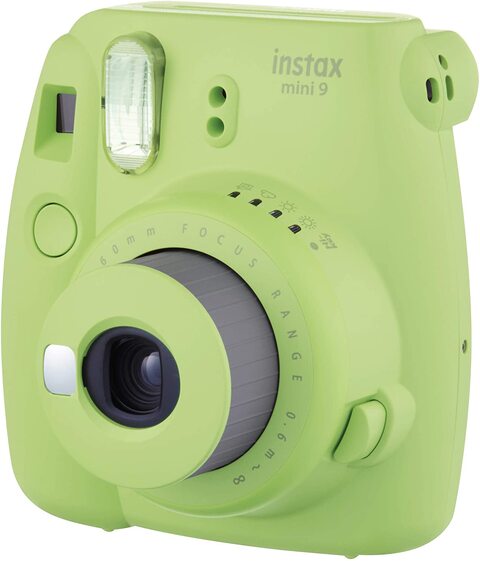 Fujifilm Instax Mini 9 Instant Camera Film Cam With Selfie Mirror, Lime Green