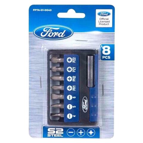 Ford S2 Screw Driving Bits Silver Pack of 8