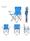 ALSAQER-Camping Chair/Picnic chair/Out Door Chair  Hand Support with Cup Holder with Carry Bag(Blue)