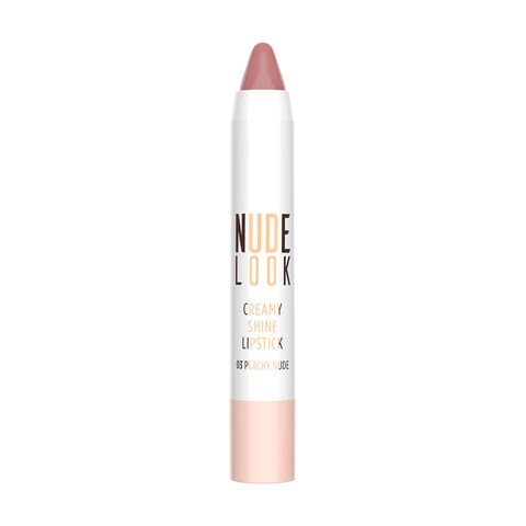 Golden Rose - Nude Look Creamy Shine Lipstick No: 03 Peachy Nude