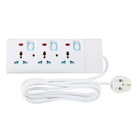 Geepas 3 Way Extension Socket 13A - Extension Lead Strip With LED Indicators | Child Safe, Extra Long Cord With Over Current Protected | Ideal For All Electronic Devices