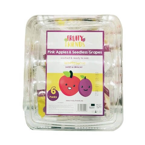Fruity Friends Pink Apple Seedless Grapes &amp; Pink Apple 6pcsx60g