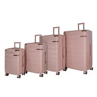 Senator Hard Case Trolley Luggage Set of 4 For Unisex ABS Lightweight 4 Double Wheeled Suitcase With Built In TSA Type Lock A5125 Milk Pink