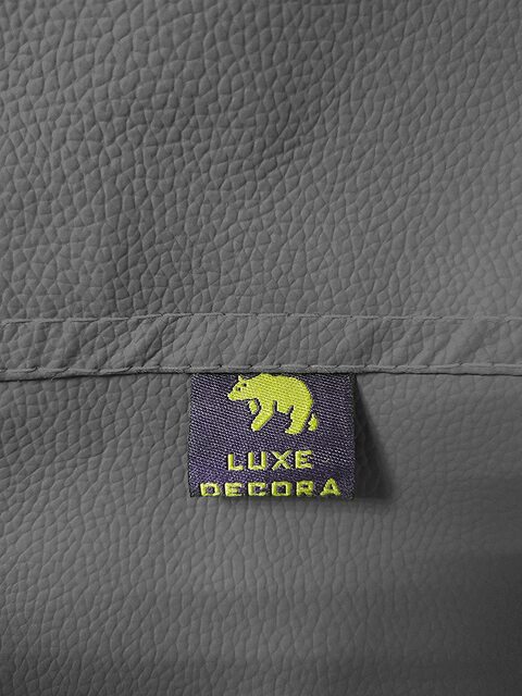 Luxe Decora PVC Bean Bag With Filling (Large, Grey)