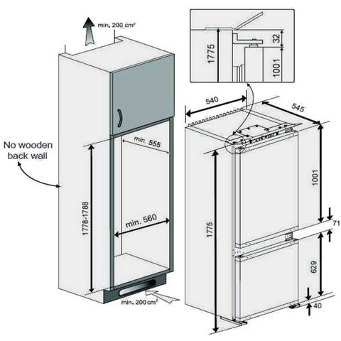 Teka Built-In Fridge 255 Liter CI3 350NF