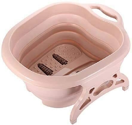 Aiwanto Pink Foot Soak Tub and Foot Massage Basket Bathroom Basket Bucket for Foot Pedicure Massage  Foot Bath Basin