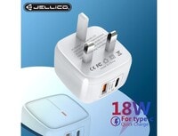 Jellico C17 Fast Charger, Quick Charge, PD Charger 18W, Dual USB (USB A + USB Type C PD) iphone 13, iphone14 suport