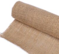Markq Burlap Fabric Roll, 48 cm x 5 meter Jute Hessian Cloth Table Runner for Crafts, Christmas Kitchen Wedding Party Decor Table Cloth (1 Roll)