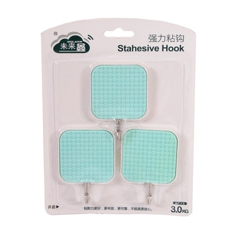 Weilaixin Sticky Hooks 3 Pieces Pack - Green