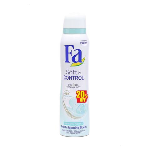 Fa Soft and Control Antiperspirant Spray with Fresh Jasmine For Women - 150 ml