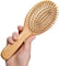 Huachi Wet Hair Brush Bamboo Detangling Brush Natural Wooden Paddle Organic Brush For Women Men Kids Scalp Massage Anti-Static, Reducing Hair Breakage Adding Shine