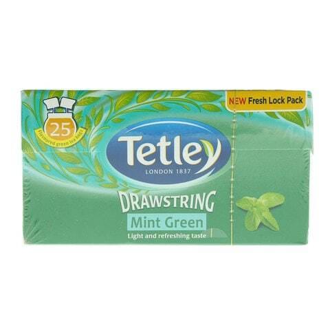 Buy Tetley Drawstring Mint Green Tea Bags 37.5g in Kuwait