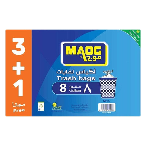 Maog trash bag 8 gallon x 40 pieces x 3+1 free