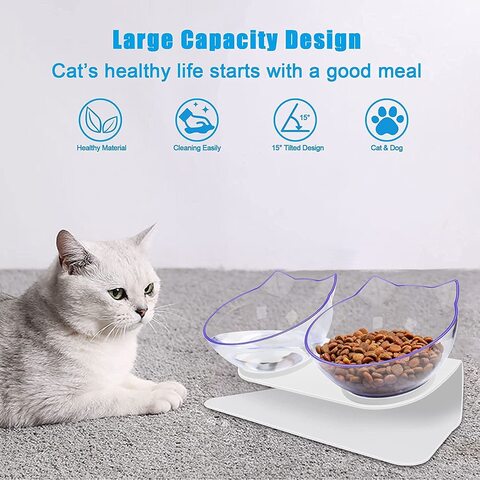 Cat food elevated outlet feeders