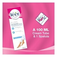 Veet Pure Inspirations Body And Legs Hair Removal Cream For Sensitive Skin White 100ml