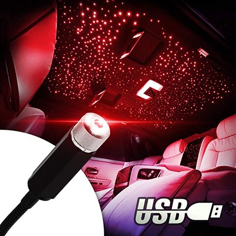 USB Car Star Projector Night Light, Portable Car Star Night Light, Réglable  Romantique Galaxy Ambiance Car Roof Lights Chambre à Coucher Car Party