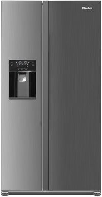 Nobel 501L Net Capacity Side By Side Refrigerator No Frost, Sky Power Interior Led Lights, Automatic Ice Maker, Silver, NR800SIM
