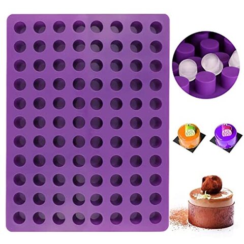 Generic 88 Cavities Cylindrical Silicone Mold Round Cheese Cakes Handmade Soap Baking Mould Silicone Molds For Chocolate Truffle Jelly Candy