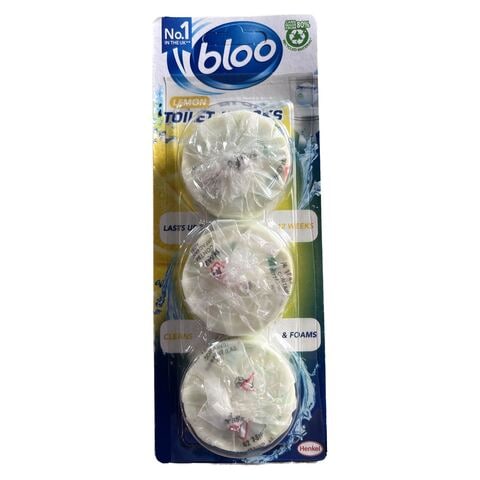 Bloo Lemon Toilet Blocks 38g Pack of 3