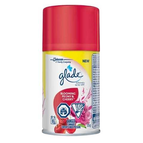 Glade Air Freshener Blooming Peony And Cherry Automatic Refill 175 Ml