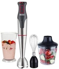 Prestige Hand Blender Stainless Steel 1200 Watts With Chopper 800Ml, Whisk And Measuring Cup 500Ml, Six Titanium Blades, 220-240V, 50-60Hz, -PR81503
