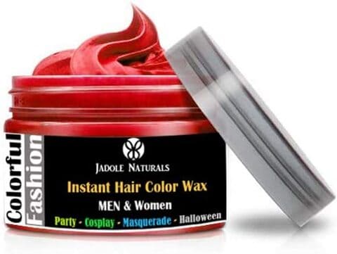 Jadole Naturals Red Hair Wax Temporary - Hair Wax, Natural Matte Hairstyle Hair Dye Wax For Party 4 OZ