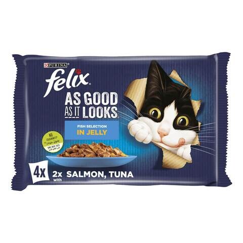 Felix As Good As It Looks with fish in jelly 85g Pack of 4