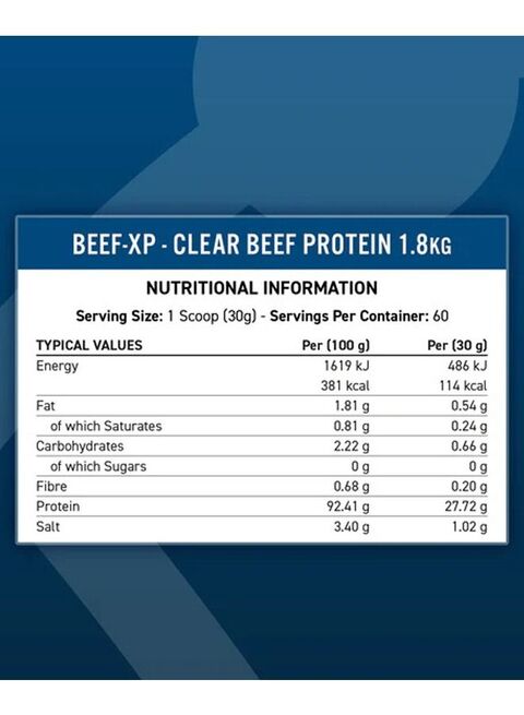 Buy Applied Nutrition Beef-XP Clear Hydrolysed Protein - Blue Raspberry ...