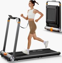 SKY LAND Fitness WalkingPad Treadmill, Dual-Fold Treadmill for Home-Space Saving Desing Storage Under Desk,Bed/Sofa with Remote Control,Bluetooth,Device Holder- No Installation Required-EM-1288-PRO