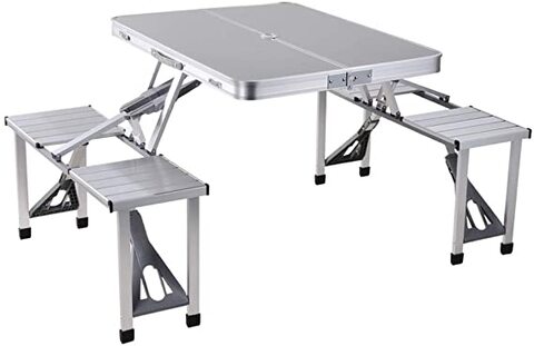 Aluminium folding table store and chairs