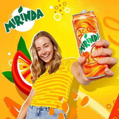 Mirinda Orange Flavoured Carbonated Soft Drink 500ml Pack of 12