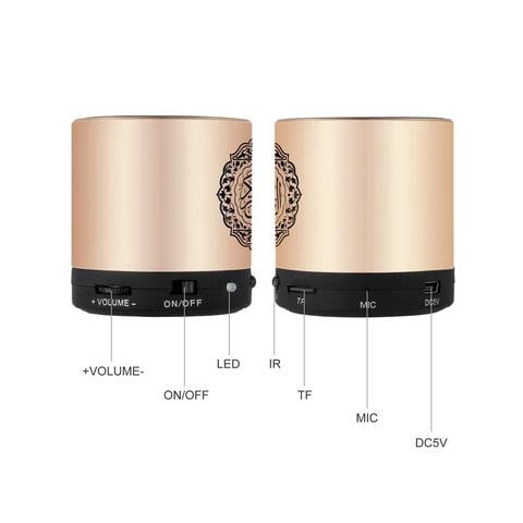 SQ-200 Quran Speaker Portable Quran Speaker MP3 Player 8GB TF FM Golden