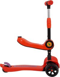 Lovely Baby 2 In 1 Scooters For Kids, Toddler Scooter For Ages 2-7, Music &amp; Light Kids Scooter, Kick Scooter With Foldable Seat, 3 Wheel Scooter And Adjustble Height For Boys/Girls (Red)