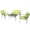 MyChoice Odell Wicker Coffee Set With Cushions Green Pack of 5