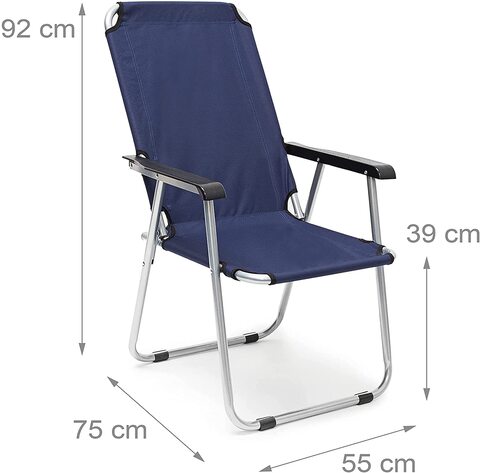 GO2CAMPS Folding Camping Chair High Quality Beach Chair for Garden Balcony or Festivals Outdoor Collapsable Chair as Fishing Chair or Festival Chair (Multicolour)