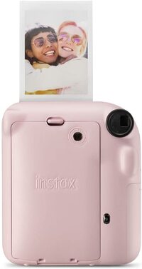 Fujifilm Instax Mini 12 Instant Film Camera, Auto Exposure With Built-In Selfie Lens, Blossom Pink