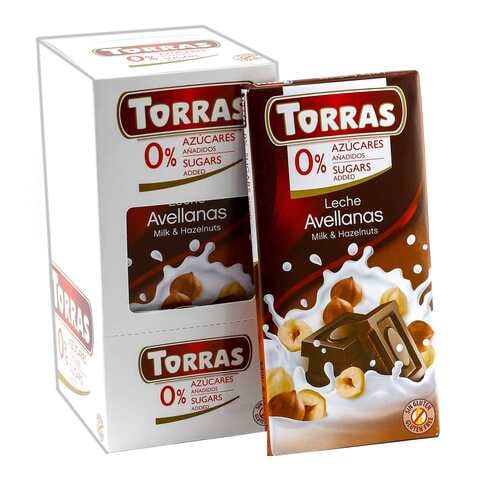 Torras Sugar Free Milk And Hazelnuts Chocolate 75g