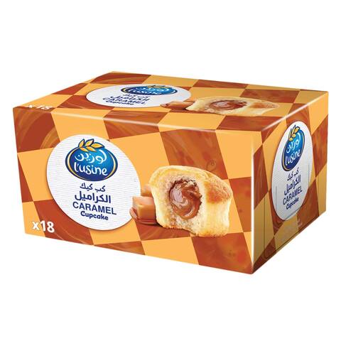 Buy Lusine Cup Cakes With Caramel Filling 30g 18 Pieces in Saudi Arabia
