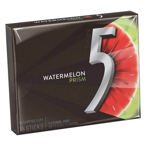 Buy Wrigley's 5 Watermelon Prism Sugar Free Chewing Gum 15 Pieces ...