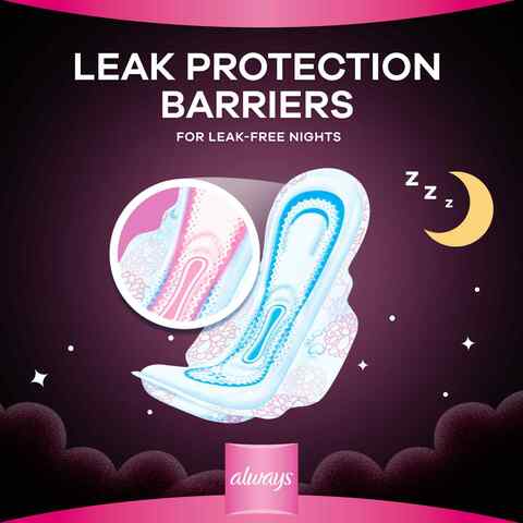 Buy Always Cottony Soft Maxi Thick Night sanitary Pads with Wings 24 Pads  Online - Shop Beauty & Personal Care on Carrefour UAE