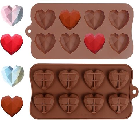 Valentines Day Candle Molds New 3D Heart Shape Handmade DIY Chocolate Cake  Silicone Dinner Forms Mould for Candle Making Set