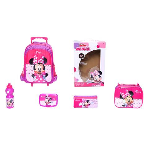 Buy Minnie Mouse Trolley Bag 16 Inch Set 5in1 Online Shop