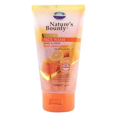 Nature&#39;s bounty venos honey and lemon extracts face wash 150ml