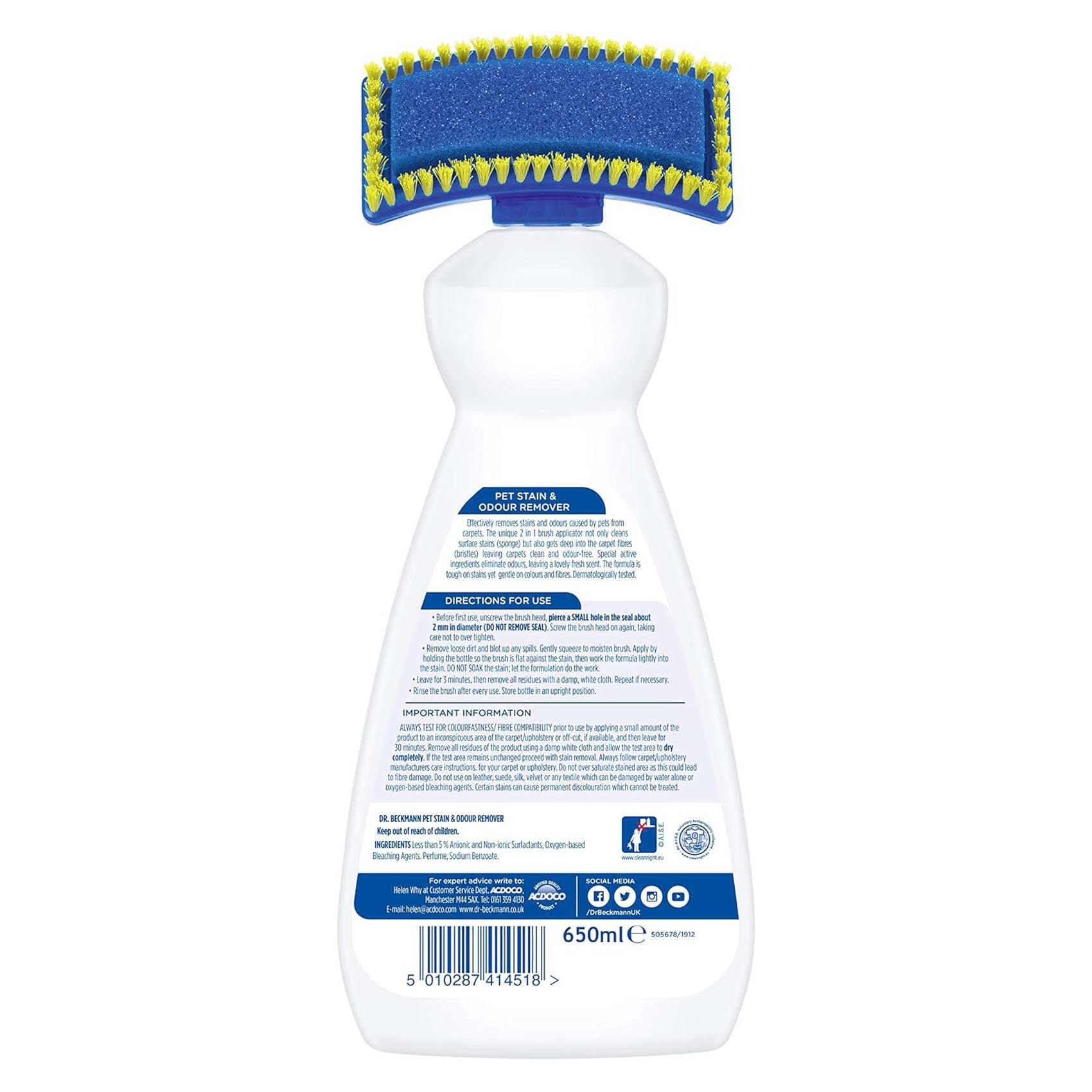 Buy Dr. Beckmann Pet Stain and Odour Remover - 650 ml Online - Shop  Cleaning & Household on Carrefour Egypt