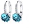 Generic Platinum Plated Round Hoop Earrings With Aaa Zircon For Women Jewelry Gift