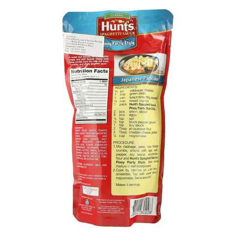 Buy Hunts Pinoy Party Style Spaghetti Sauce 250g Online Shop Food Cupboard On Carrefour Uae