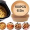 Gurixiang 100 PCS Air Fryer Disposable Paper Liner, Non-Stick Disposable Multiuse Air Fryer Liners, Contains 100pcs disposable gloves （6.3in）
