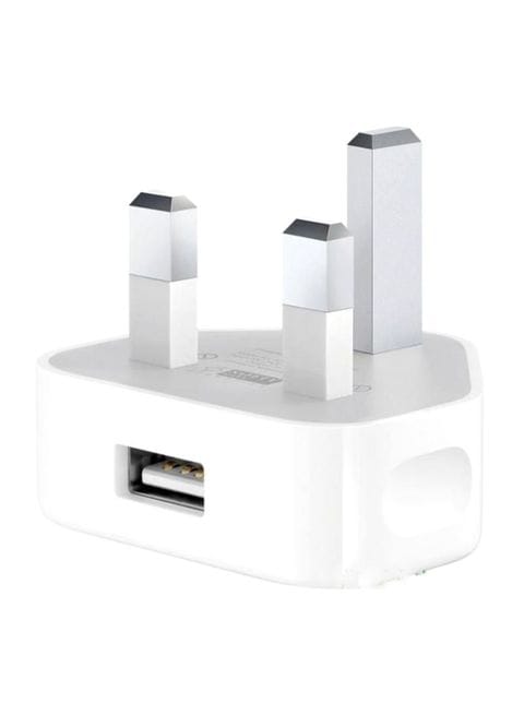 Buy Generic - 3-Pin Wall Charger USB Adapter Plug White Online - Shop  Smartphones, Tablets & Wearables on Carrefour UAE